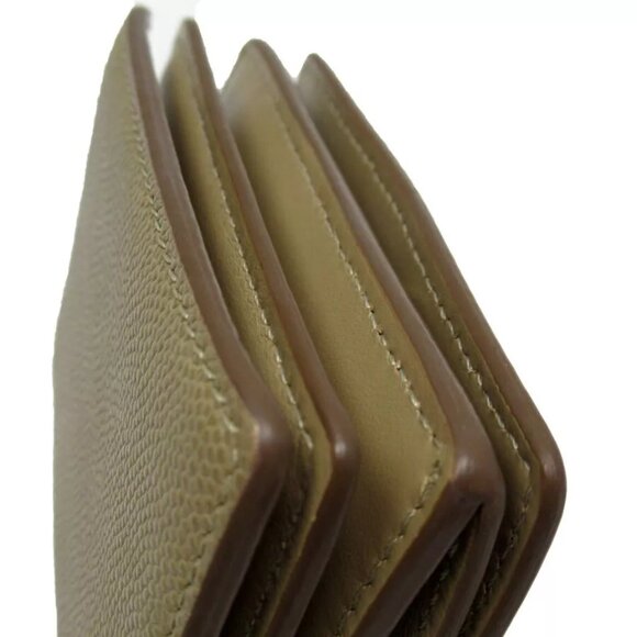 Auth BURBERRY Coin case Card Case beige leather - Picture 7 of 9